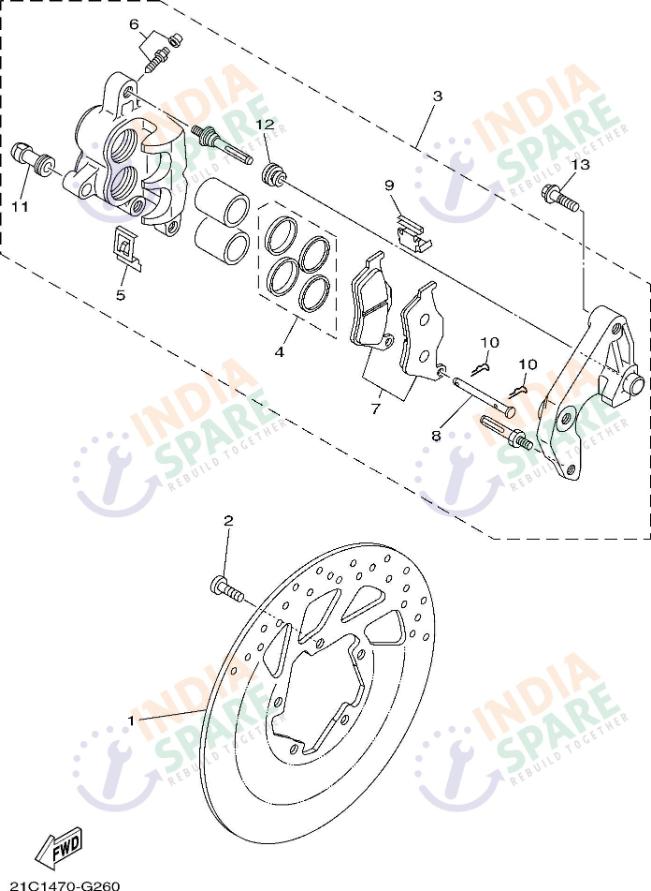 FRONT BRAKE CALIPER